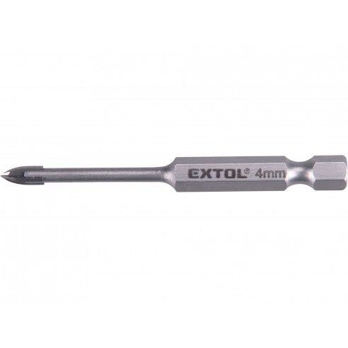 Карбидна бургија за стакло/керамика, ф 4мм, EXTOL PREMIUM